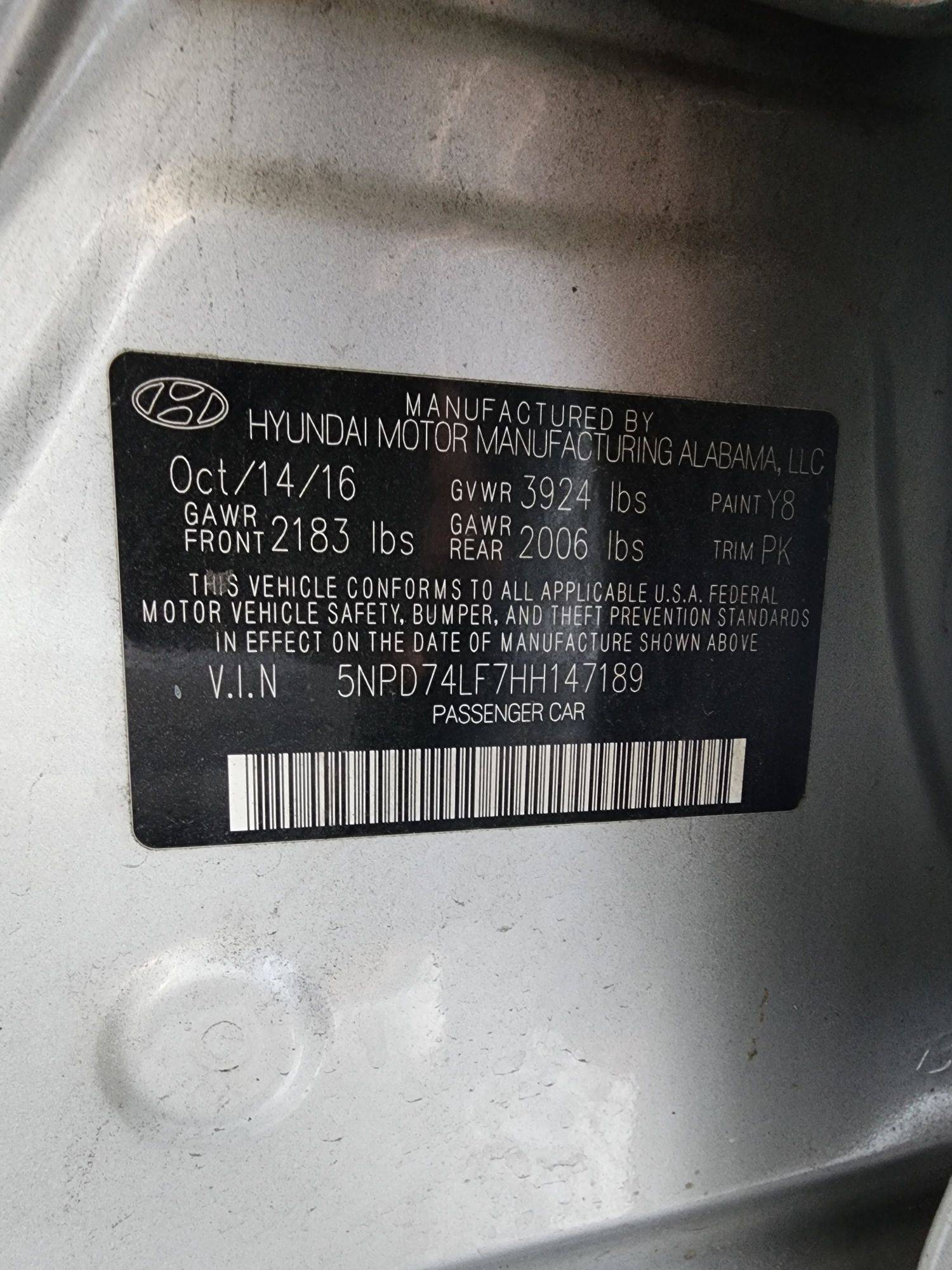 2017 HYUNDAI ELANTRA — 127122 Miles — Lot 56614804 — Souq - Marhaba Auctions Used Cars - Image 9