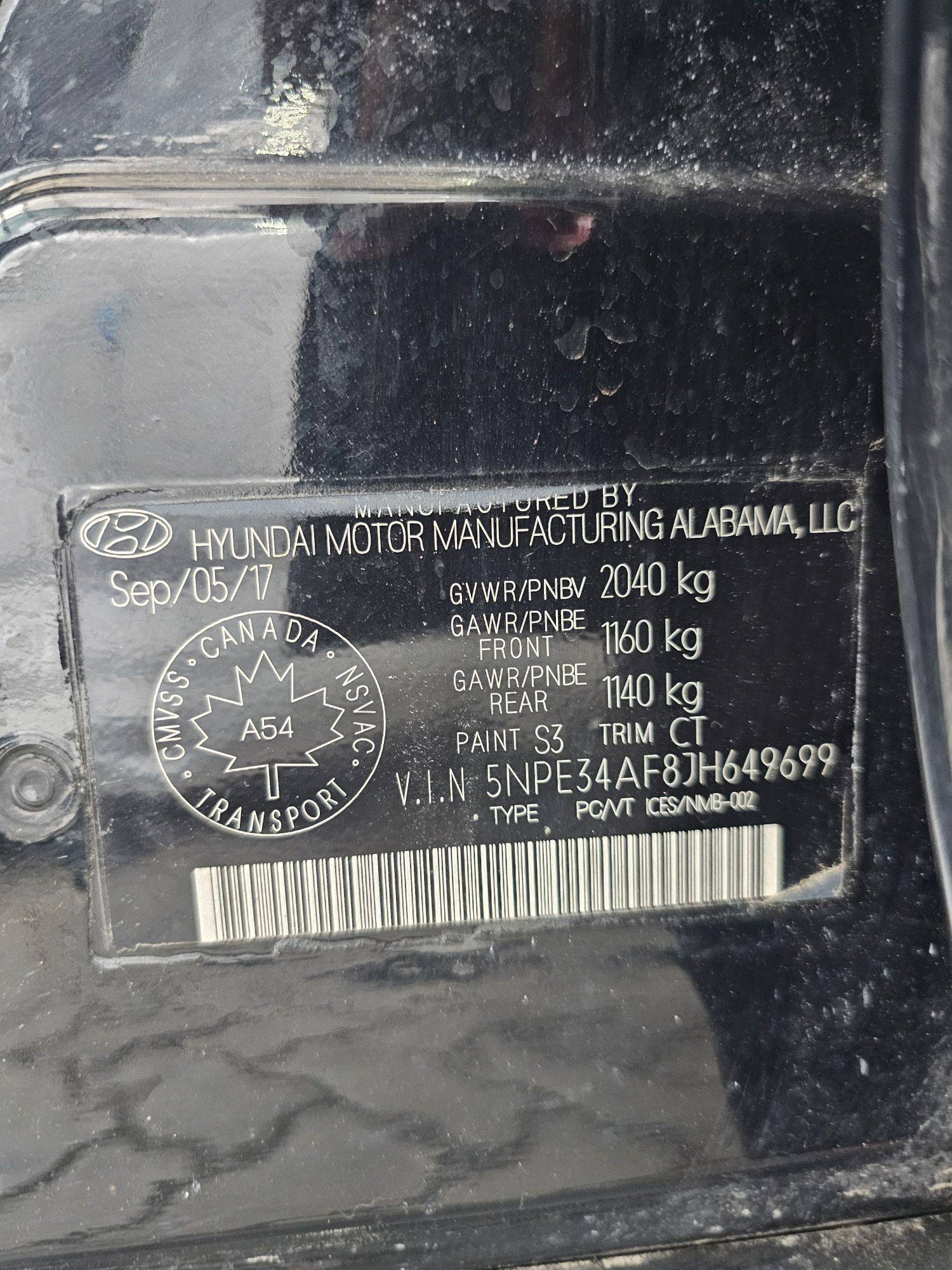 HYUNDAI SONATA 2018 - Marhaba Auction Used Cars - Image 7