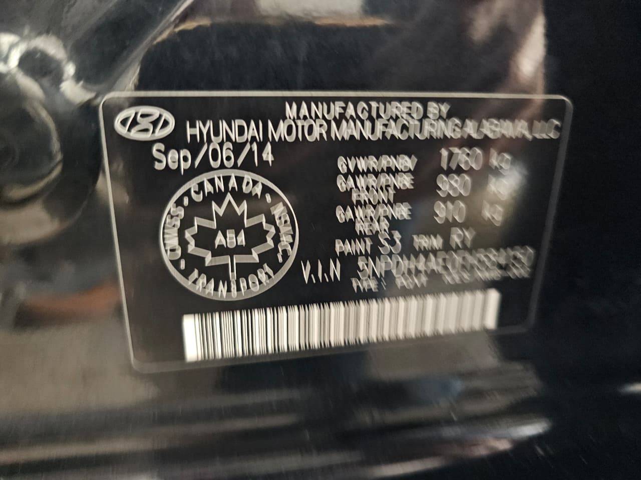 2015 HYUNDAI ELANTRA — 203761 KM — Lot 0FH584150 — Main - Marhaba Auctions Used Cars - Image 10
