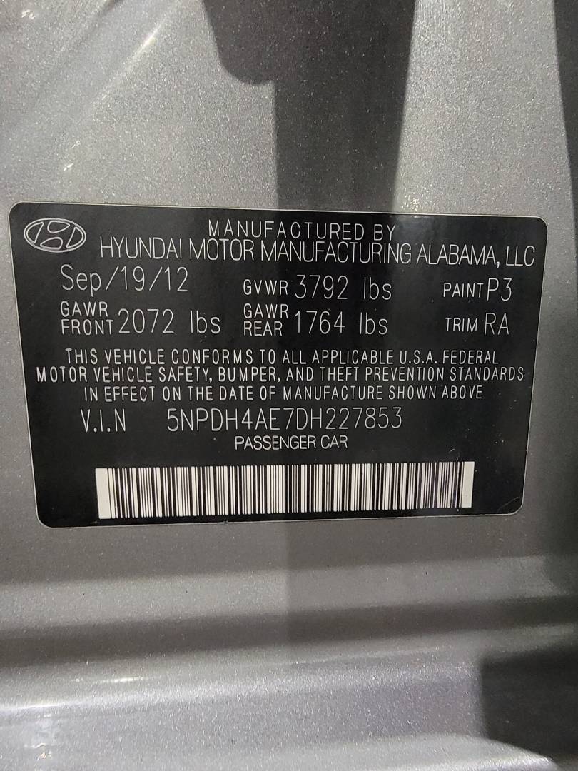 2013 HYUNDAI ELANTRA — 124678 Miles — Lot 37933338 - Marhaba Auctions Used Cars - Image 3