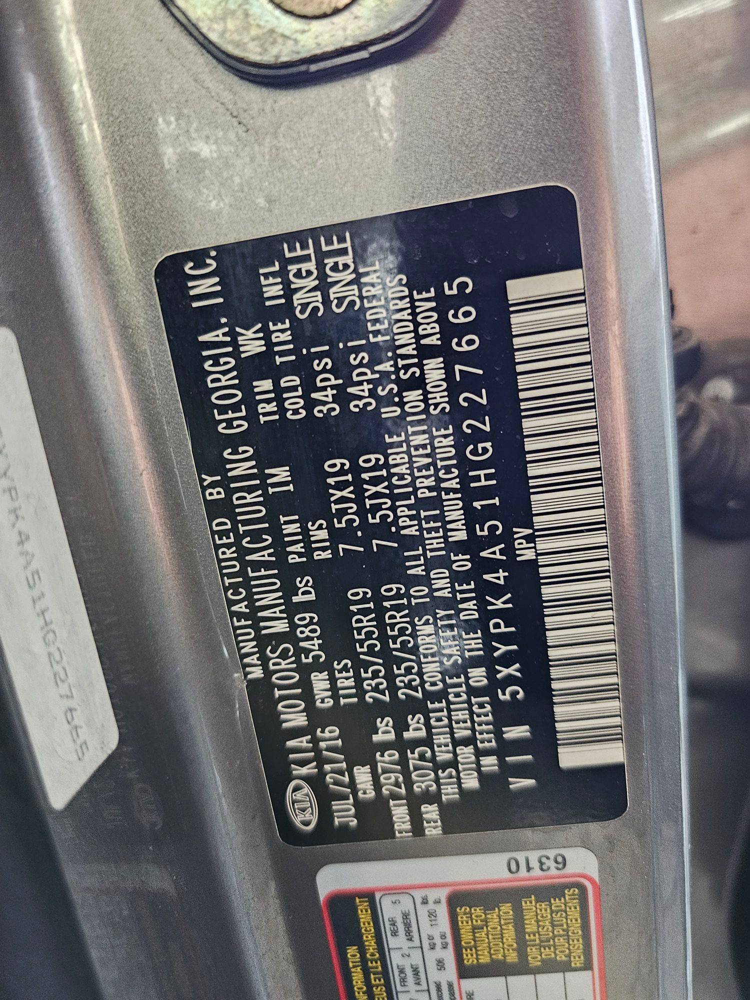 KIA SORENTO 2017 - Marhaba Auction Used Cars - Image 9