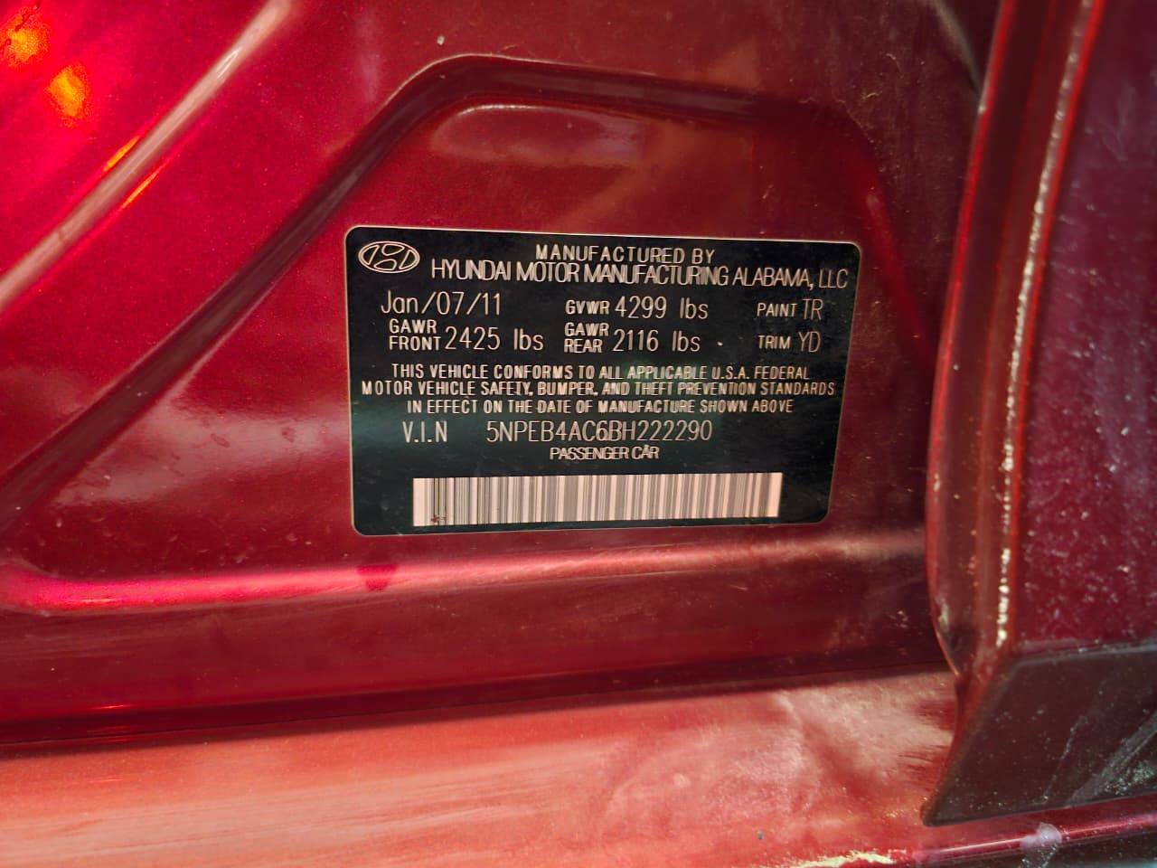 HYUNDAI SONATA 2011 - Marhaba Auction Used Cars - Image 10