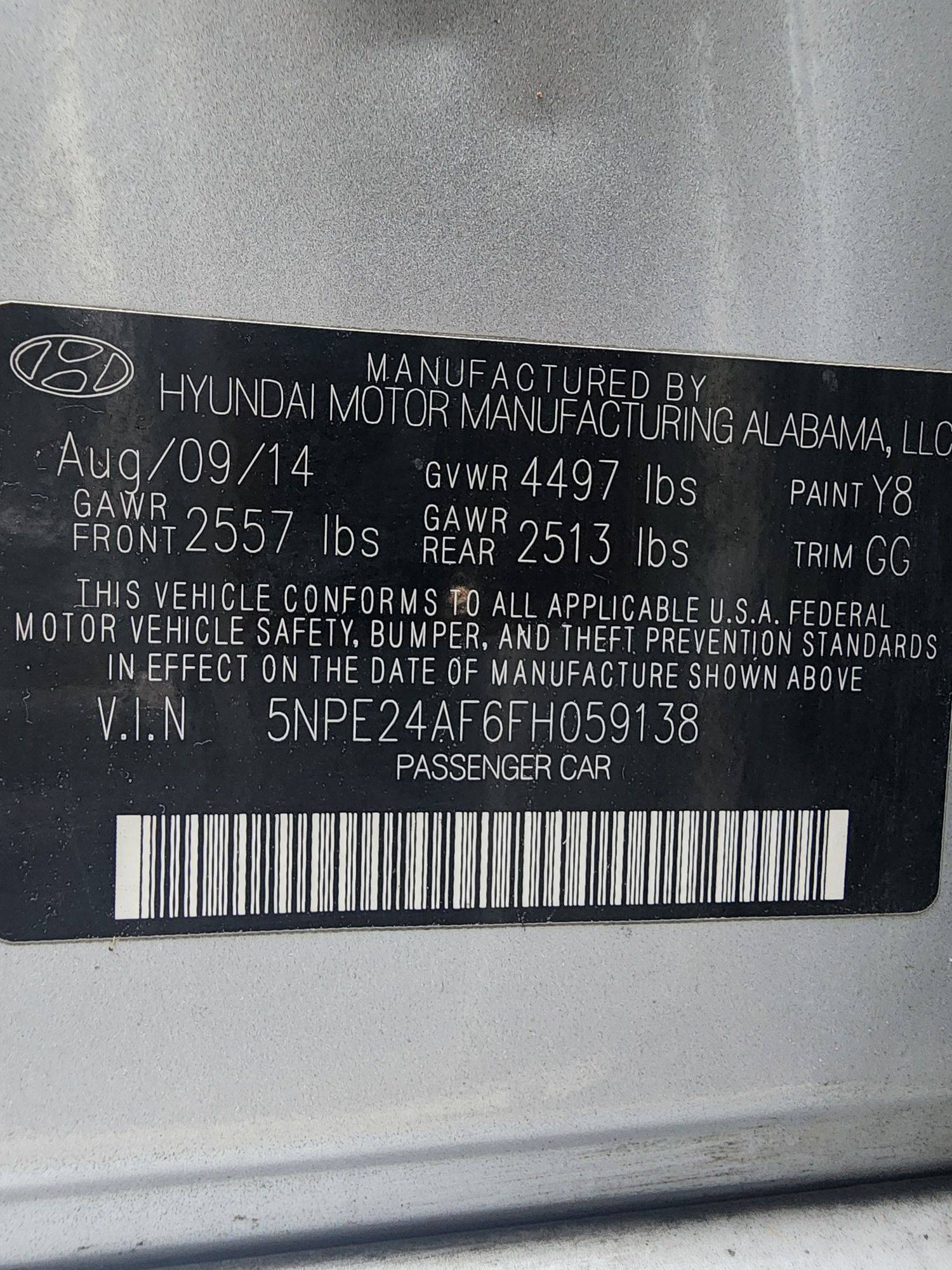 HYUNDAI SONATA 2015 - Marhaba Auction Used Cars - Image 10