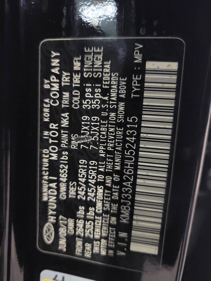 2017 HYUNDAI TUCSON — 146798 Miles — Lot U524315 - Marhaba Auctions Used Cars - Image 10
