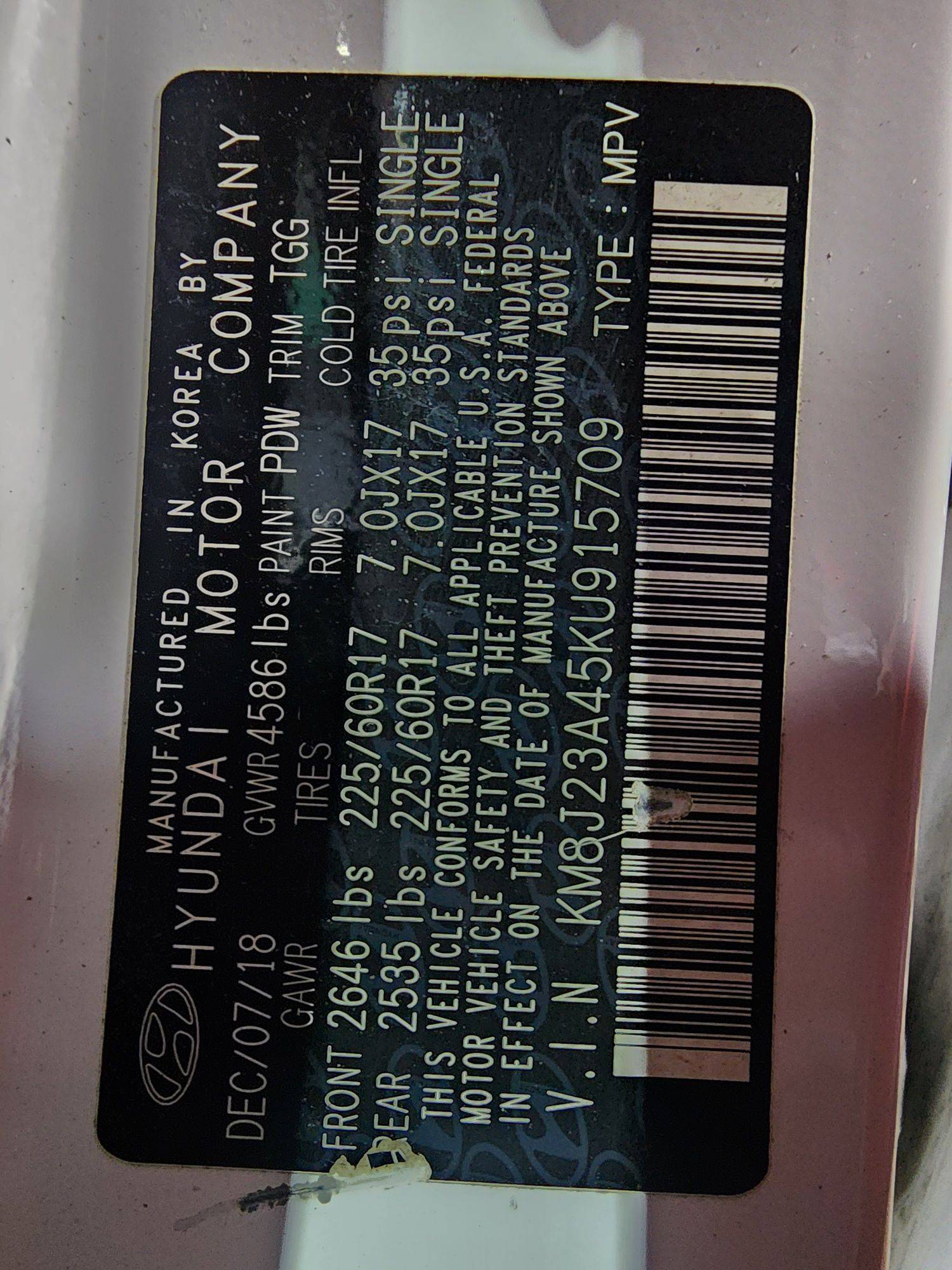 HYUNDAI TUCSON 2019 - Marhaba Auction Used Cars - Image 8