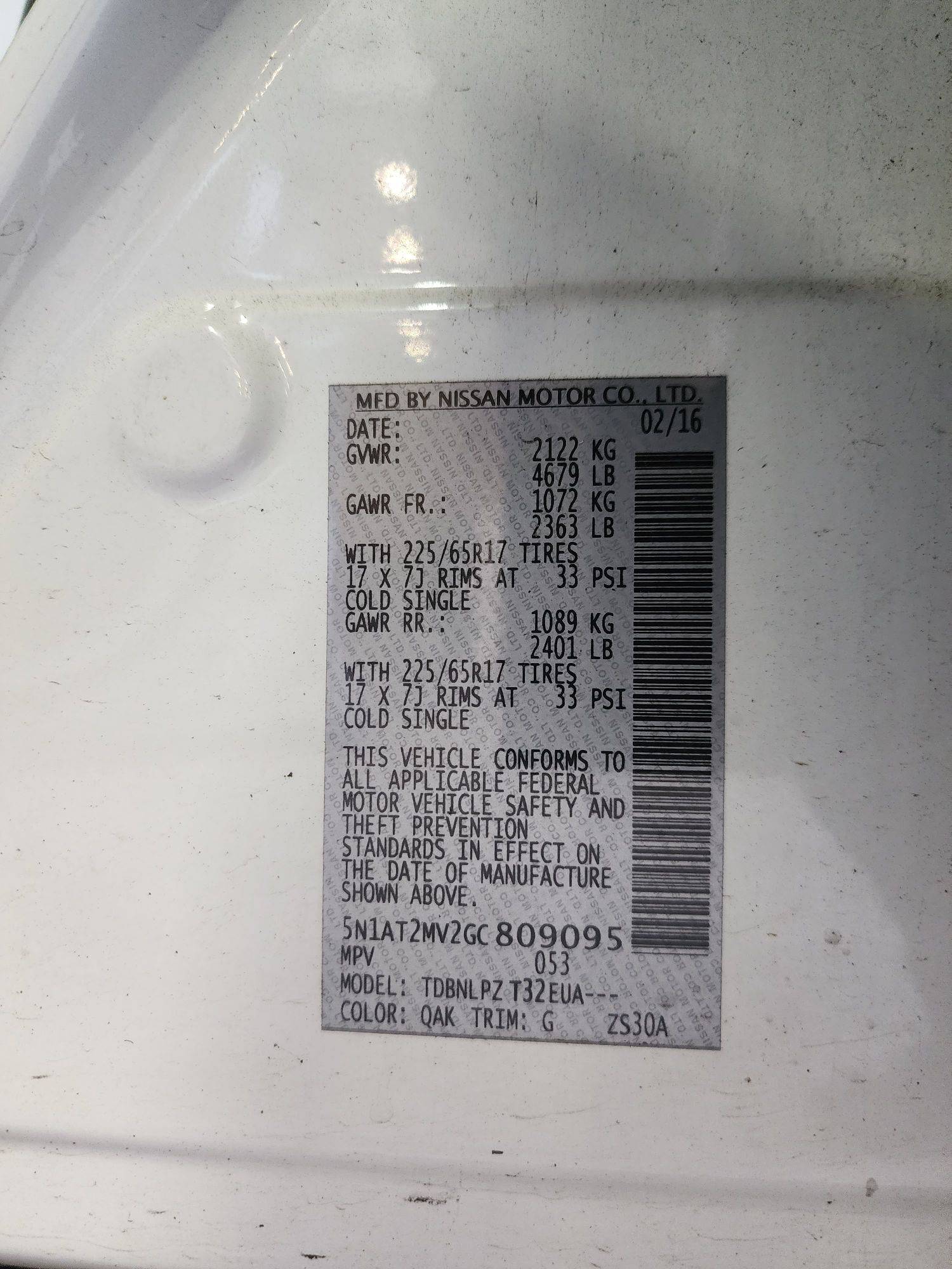 NISSAN ROGUE 2016 - Marhaba Auction Used Cars - Image 10