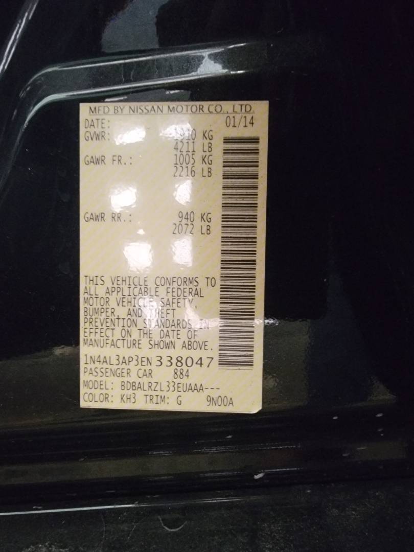 2014 NISSAN ALTIMA — 217182 Miles — Lot 338047 — Main - Marhaba Auctions Used Cars - Image 9