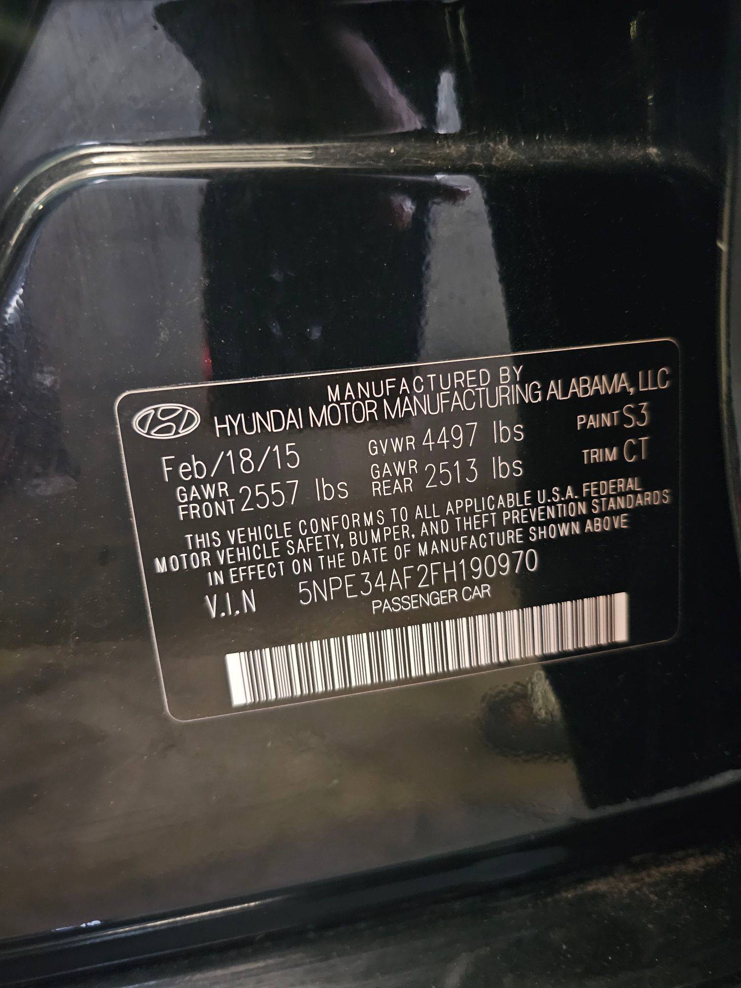 2015 HYUNDAI SONATA — 138735 Miles — Lot FH190970 — Main - Marhaba Auctions Used Cars - Image 10