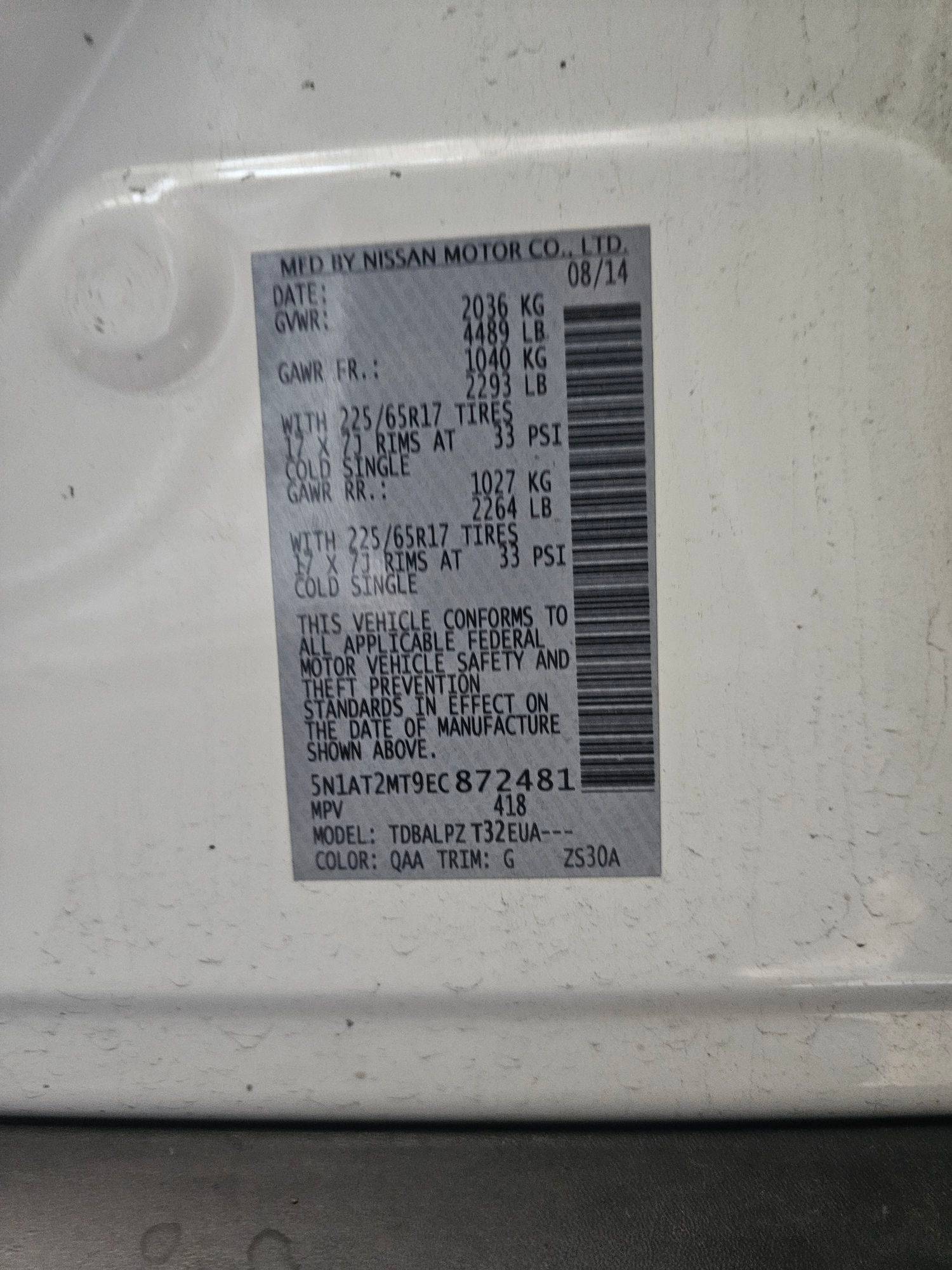 NISSAN ROGUE 2014 - Marhaba Auction Used Cars - Image 8