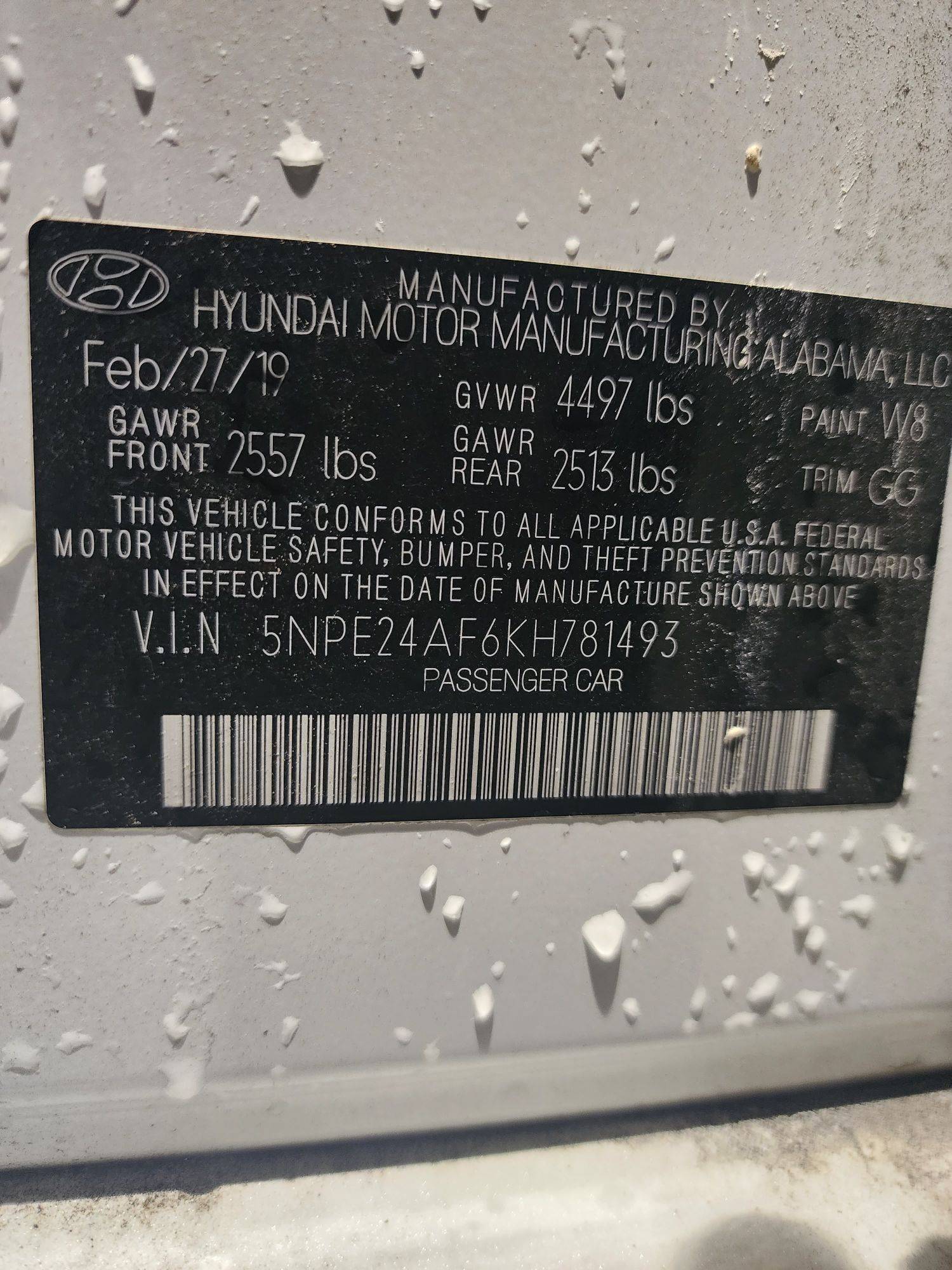 2019 HYUNDAI SONATA — 40770 Miles — Lot 65693842 - Marhaba Auctions Used Cars - Image 3