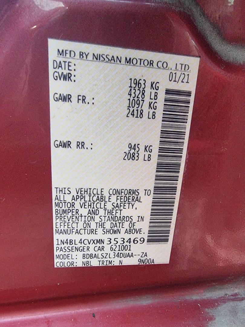 NISSAN ALTIMA 2021 - Marhaba Auction Used Cars - Image 9