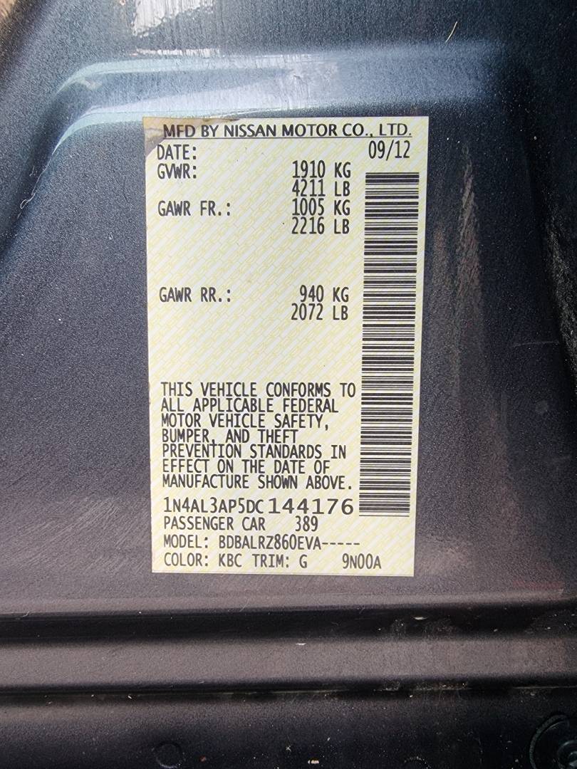 2013 NISSAN ALTIMA — 141737 Miles — Lot 46692384 — Souq - Marhaba Auctions Used Cars - Image 9