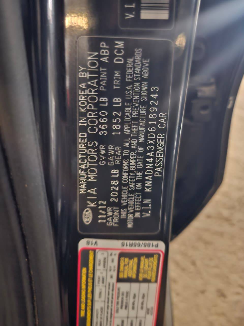 2013 KIA RIO — 128729 Miles — Lot D6189243 — Main - Marhaba Auctions Used Cars - Image 8