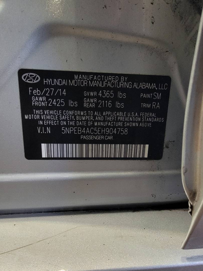 2014 HYUNDAI SONATA — 204552 Miles — Lot 39694958 — Main - Marhaba Auctions Used Cars - Image 10