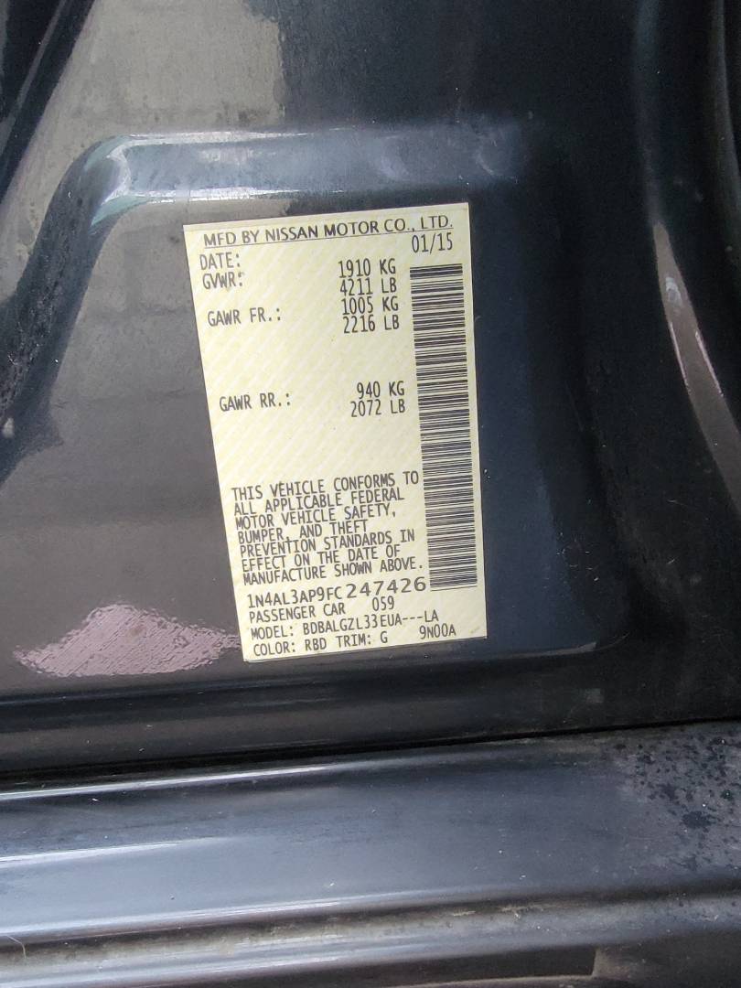 2015 NISSAN ALTIMA — 140057 Miles — Lot 247426 — Main - Marhaba Auctions Used Cars - Image 7