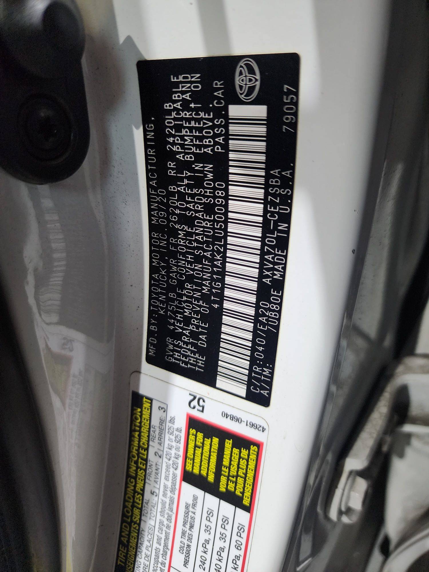 TOYOTA CAMRY 2020 - Marhaba Auction Used Cars - Image 10