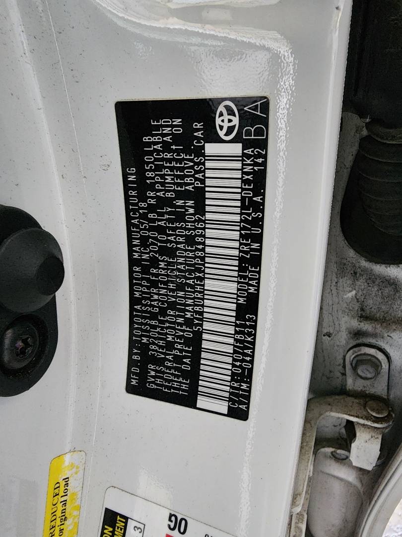 2018 TOYOTA COROLLA — 116700 Miles — Lot P848962 - Marhaba Auctions Used Cars - Image 3
