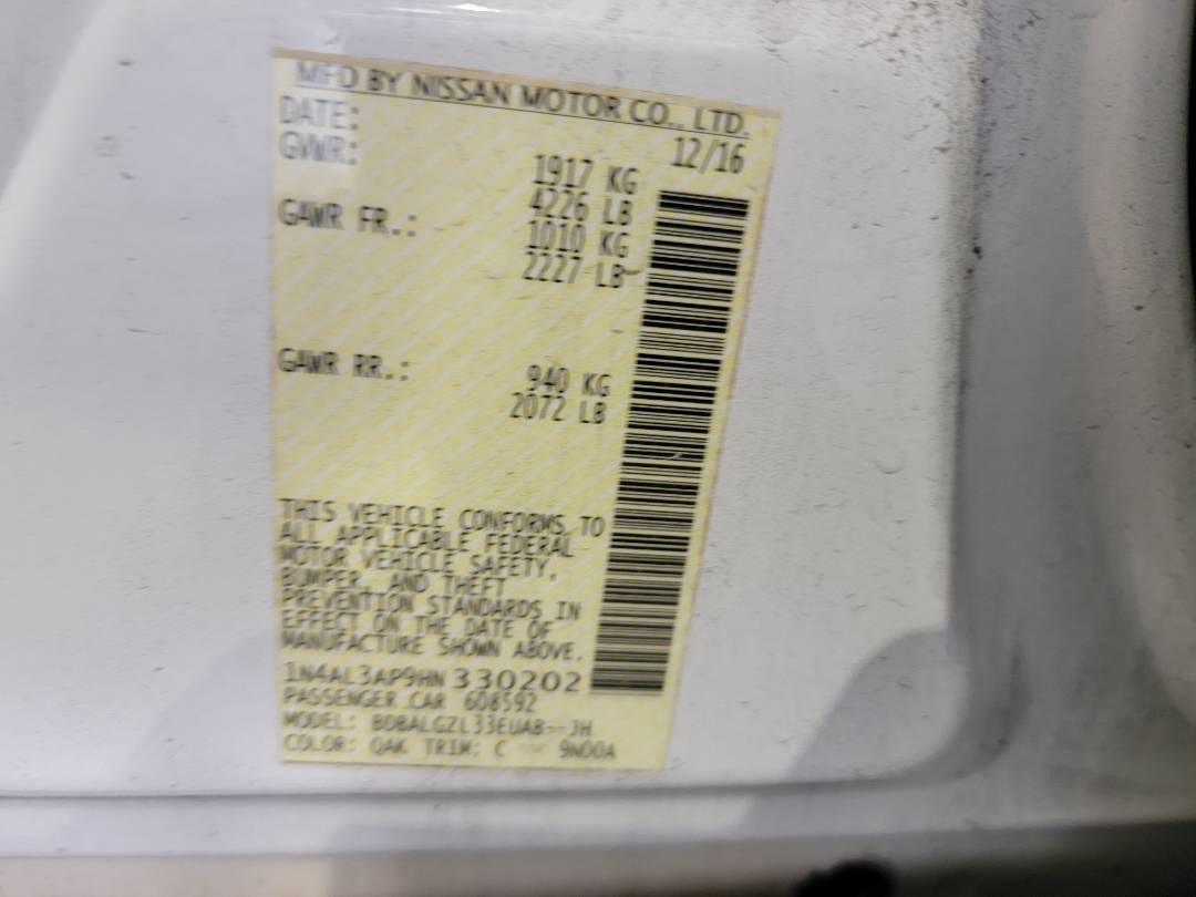 2017 NISSAN ALTIMA — 154766 Miles — Lot N330202 - Marhaba Auctions Used Cars - Image 7