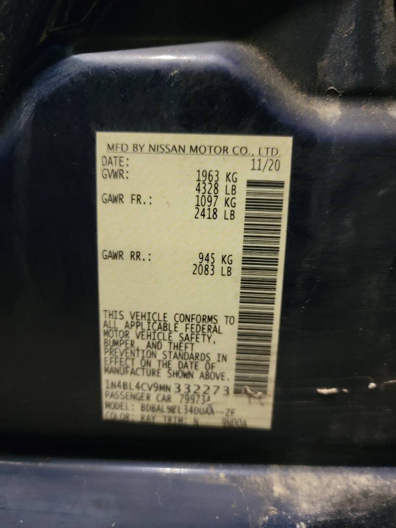 2021 NISSAN ALTIMA — 137264 Miles — Lot 332273 — Main - Marhaba Auctions Used Cars - Image 11