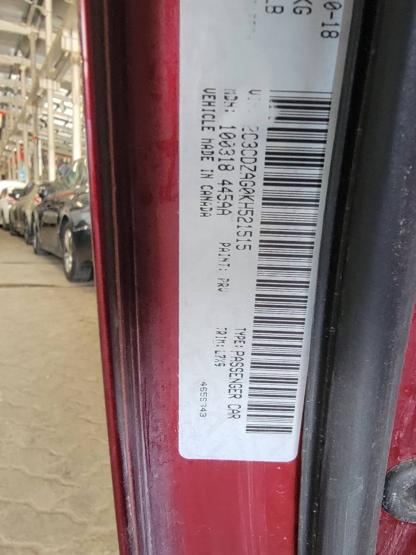 2019 DODGE CHALLENGER — 164493 Miles — Lot G0KH521515 — Main - Marhaba Auctions Used Cars - Image 9