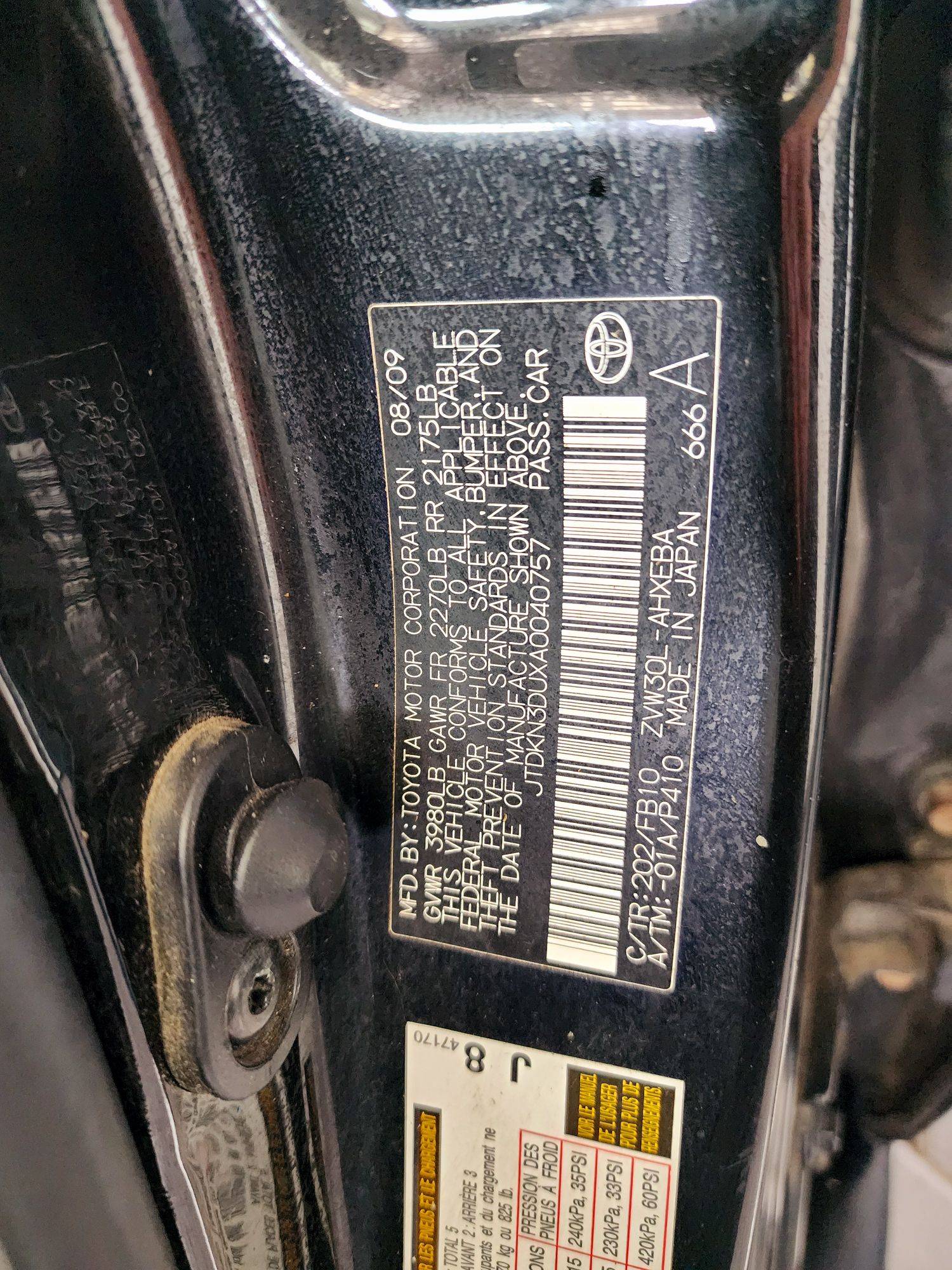 2010 TOYOTA PRIUS — 190399 Miles — Lot 80872364 — Souq - Marhaba Auctions Used Cars - Image 9