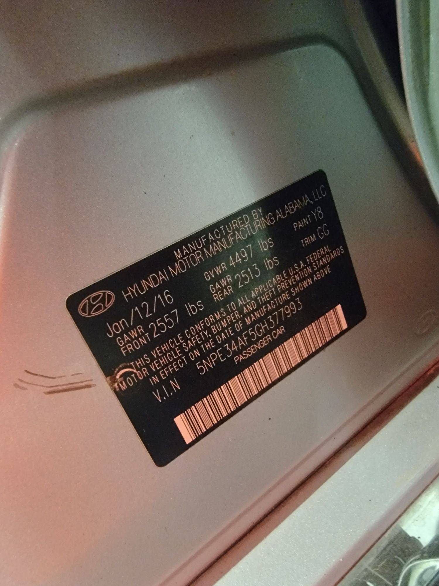 HYUNDAI SONATA 2016 - Marhaba Auction Used Cars - Image 20