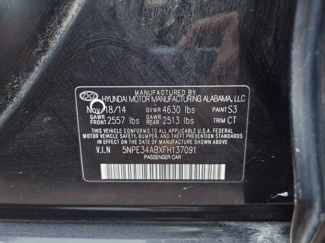 2015 HYUNDAI SONATA — 164388 Miles — Lot 2105487 — Ind. 12 - Marhaba Auctions Used Cars - Image 11
