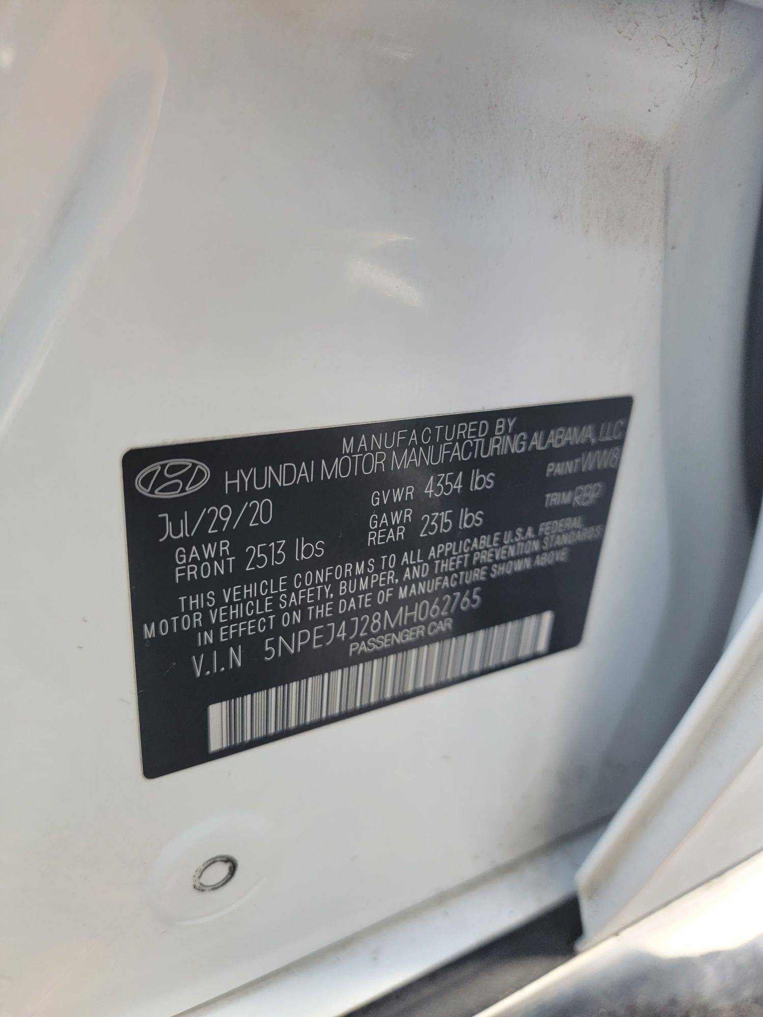 2021 HYUNDAI SONATA — 136564 Miles — Lot 86062635 — Main - Marhaba Auctions Used Cars - Image 9