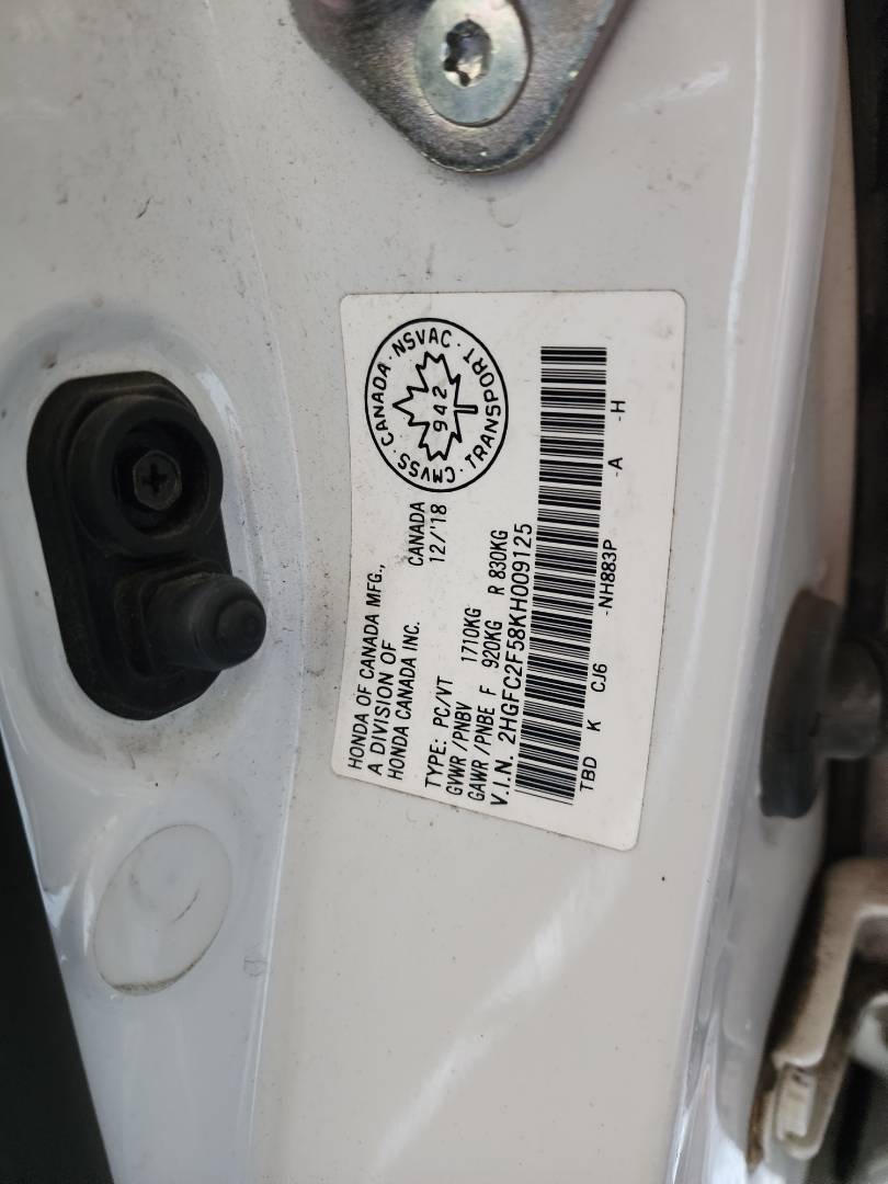 2019 HONDA CIVIC — 132468 KM — Lot 009125 — Souq - Marhaba Auctions Used Cars - Image 11