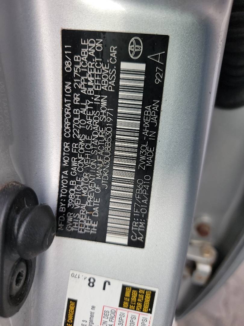 2011 TOYOTA PRIUS — 265592 Miles — Lot 301971 — Main - Marhaba Auctions Used Cars - Image 10