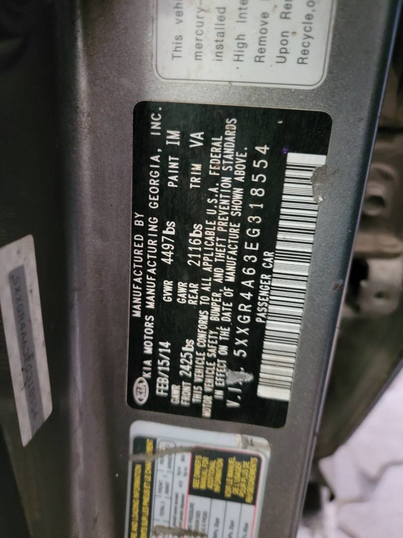 2014 KIA OPTIMA — 221636 Miles — Lot EG318554 — Main - Marhaba Auctions Used Cars - Image 11
