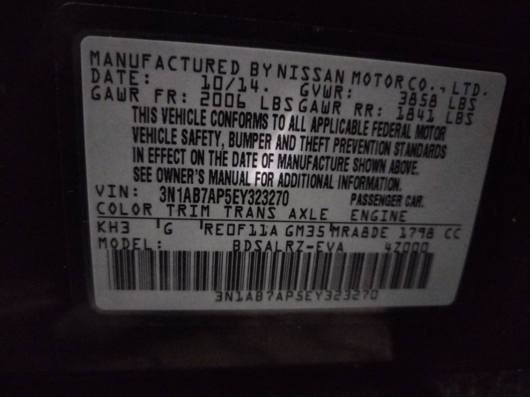2014 NISSAN SENTRA — 95434 Miles — Lot 37312791 - Marhaba Auctions Used Cars - Image 7