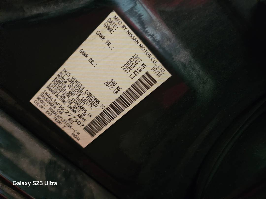 2016 NISSAN ALTIMA — 128967 Miles — Lot GC277507 — Main - Marhaba Auctions Used Cars - Image 7