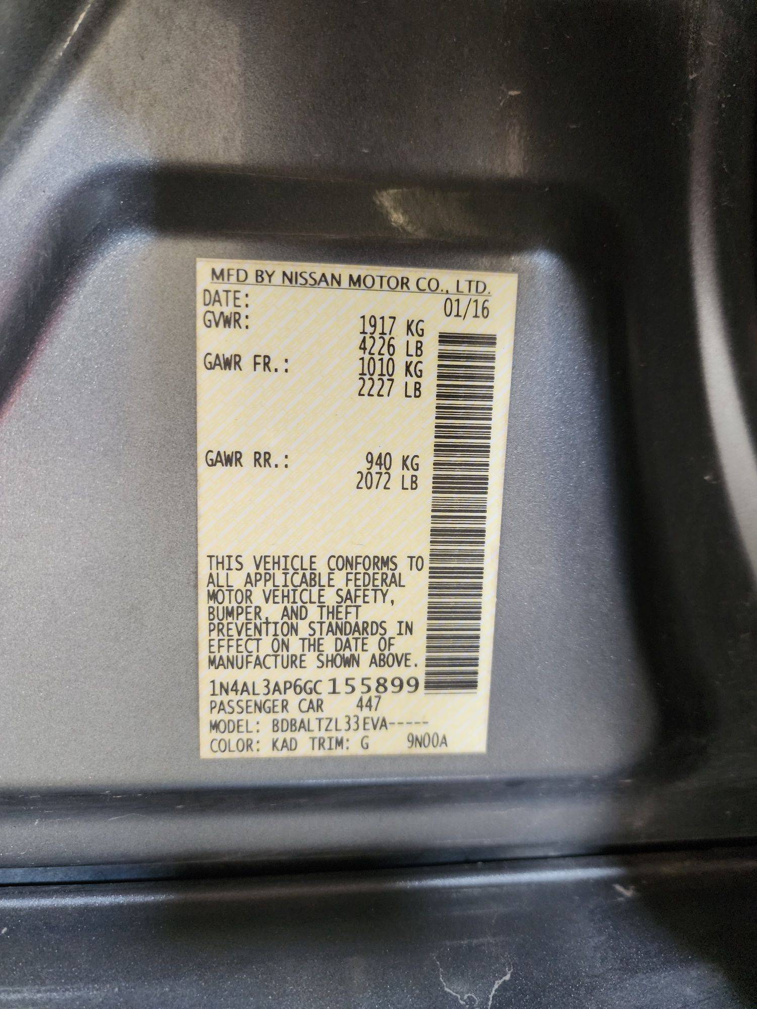 NISSAN ALTIMA 2016 - Marhaba Auction Used Cars - Image 10