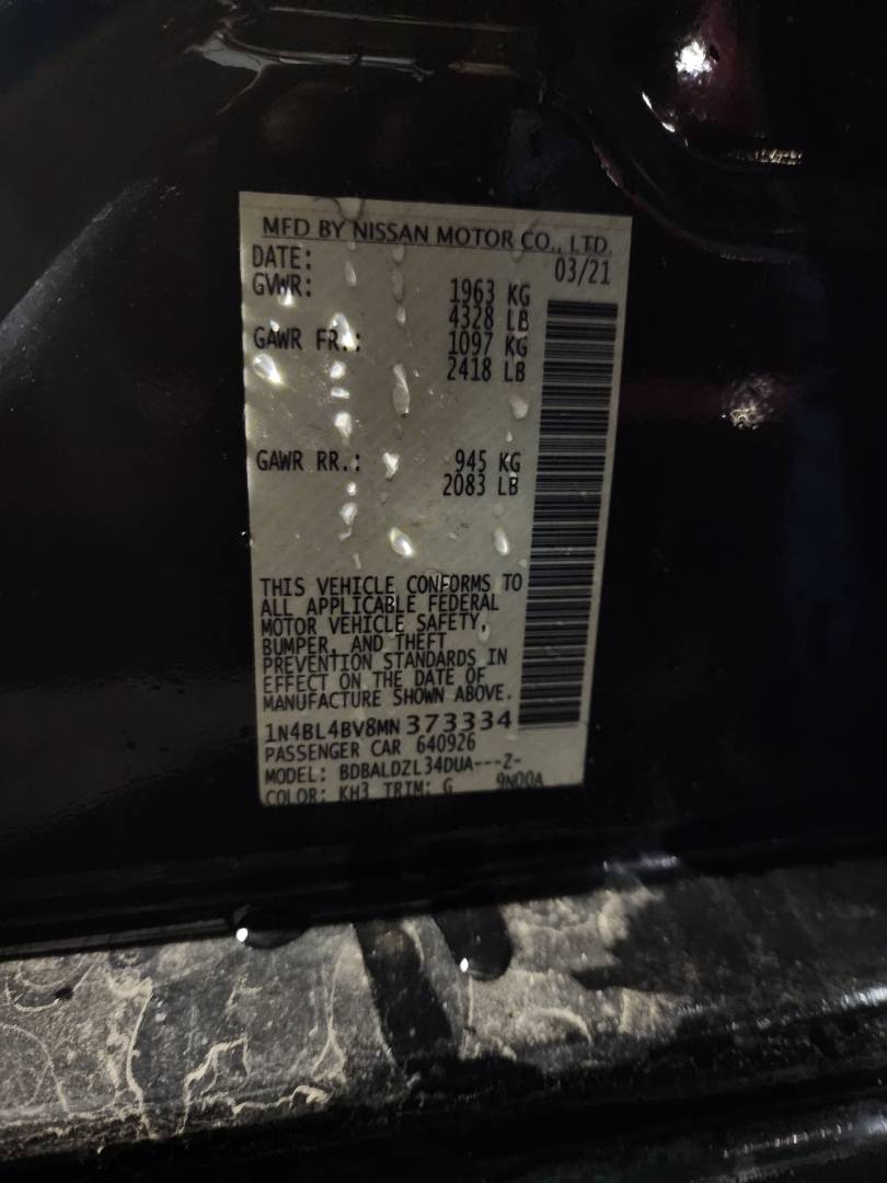 2021 NISSAN ALTIMA — 76670 Miles — Lot N373334 - Marhaba Auctions Used Cars - Image 4