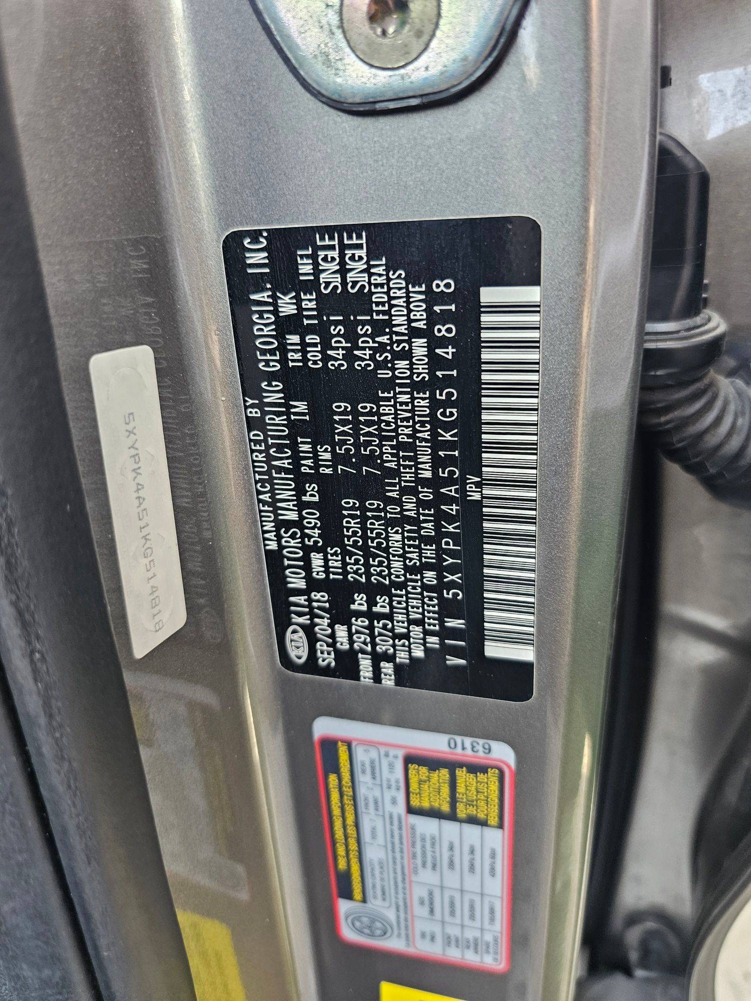 2019 KIA SORENTO — Lot 44255703 - Marhaba Auctions Used Cars - Image 11