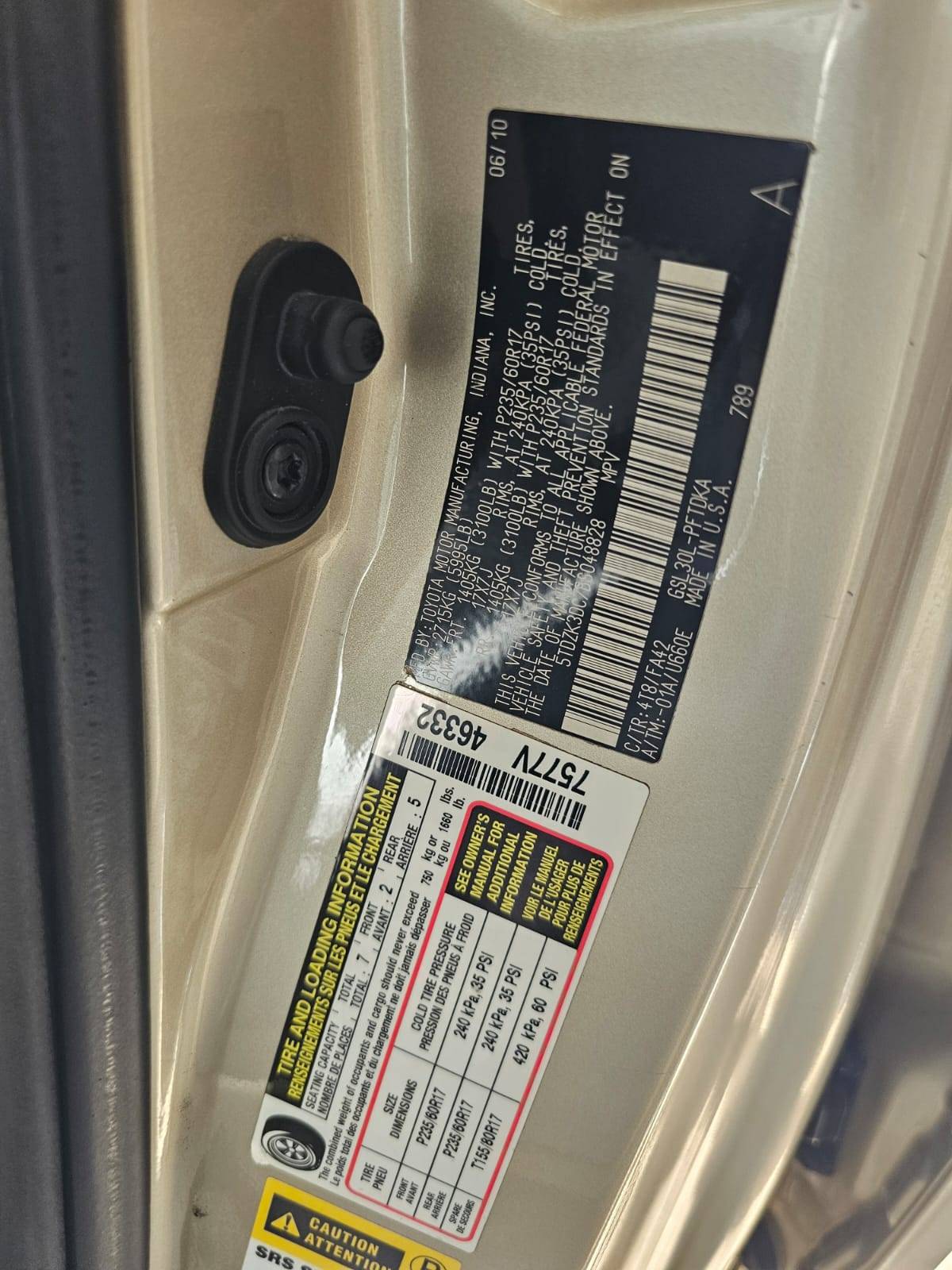 2011 TOYOTA SIENNA — 238928 Miles — Lot C7BS048828 — Main - Marhaba Auctions Used Cars - Image 9