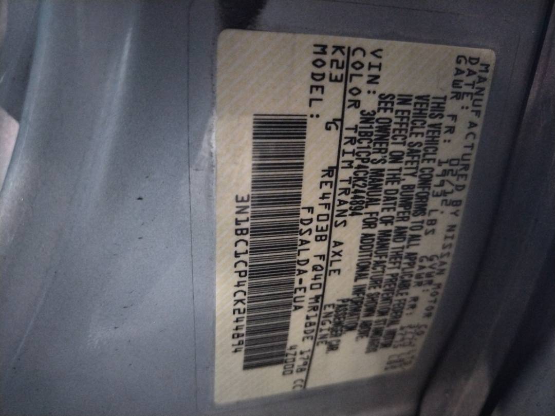 2012 NISSAN VERSA — 143617 Miles — Lot 70154423 - Marhaba Auctions Used Cars - Image 10