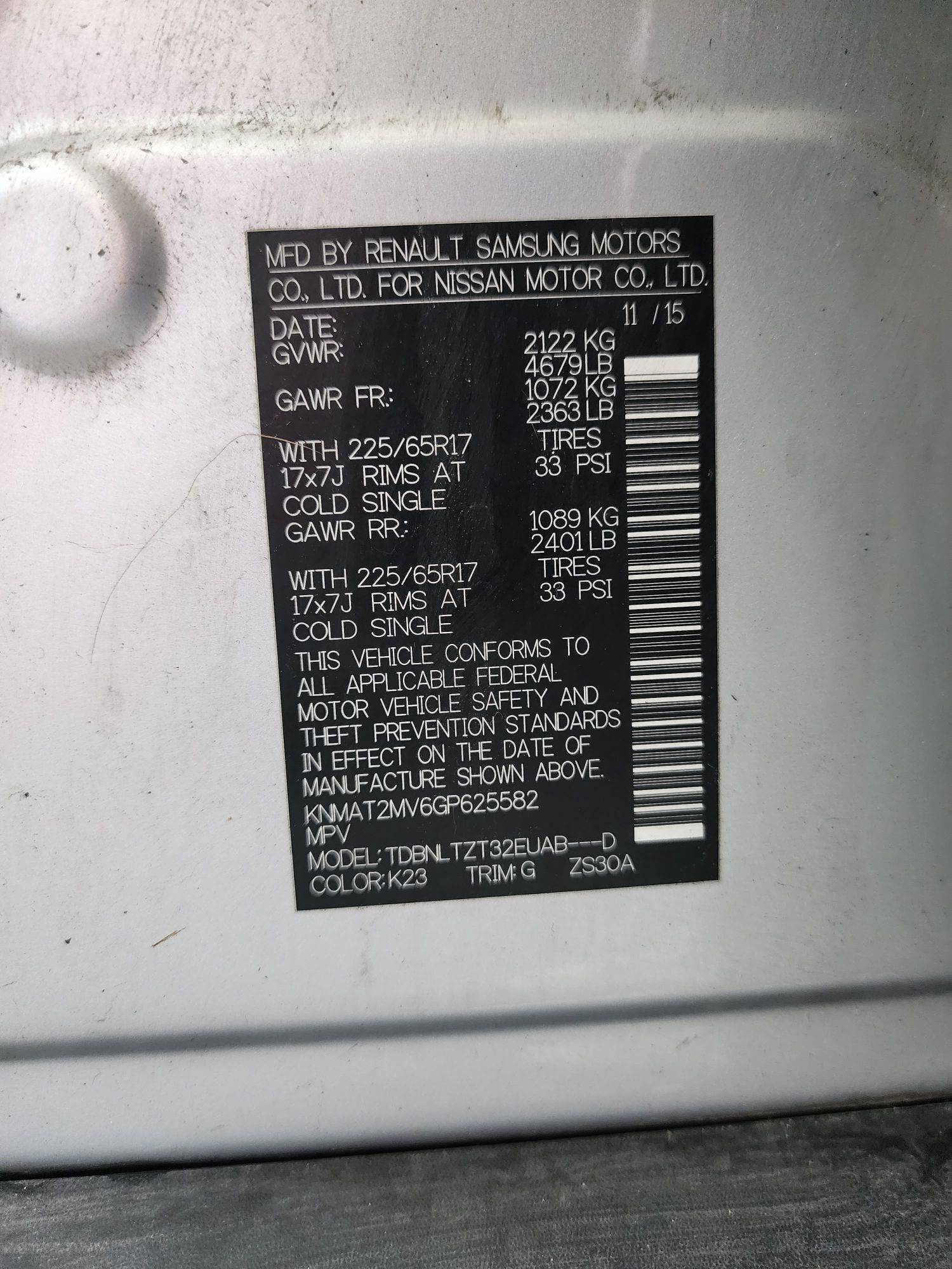 2016 NISSAN ROGUE — 143694 Miles — Lot GP625582 — Souq - Marhaba Auctions Used Cars - Image 9