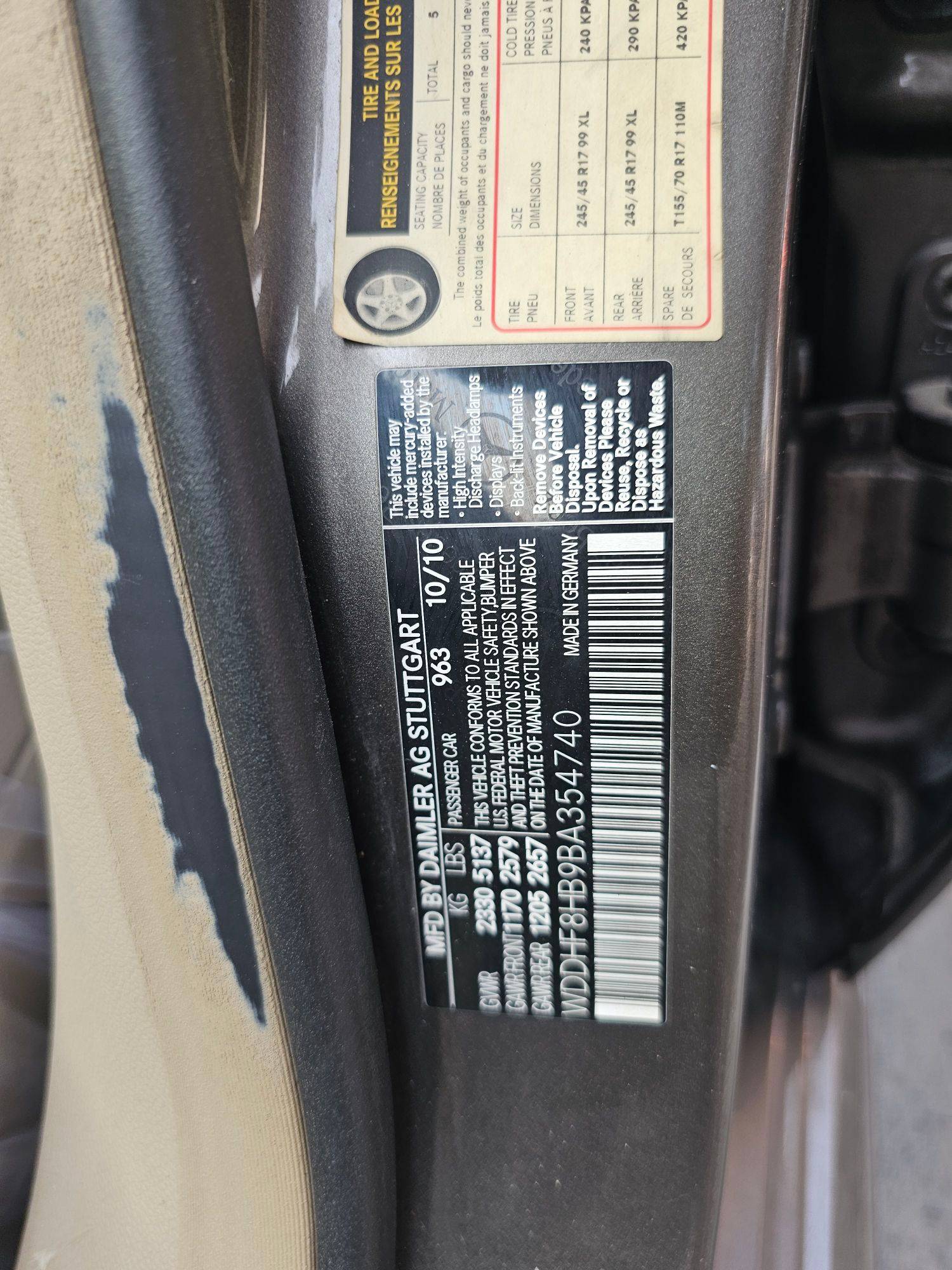 2011 MERCEDES BENZ E 350 — 95220 Miles — Lot B9BA354740 — Souq - Marhaba Auctions Used Cars - Image 10