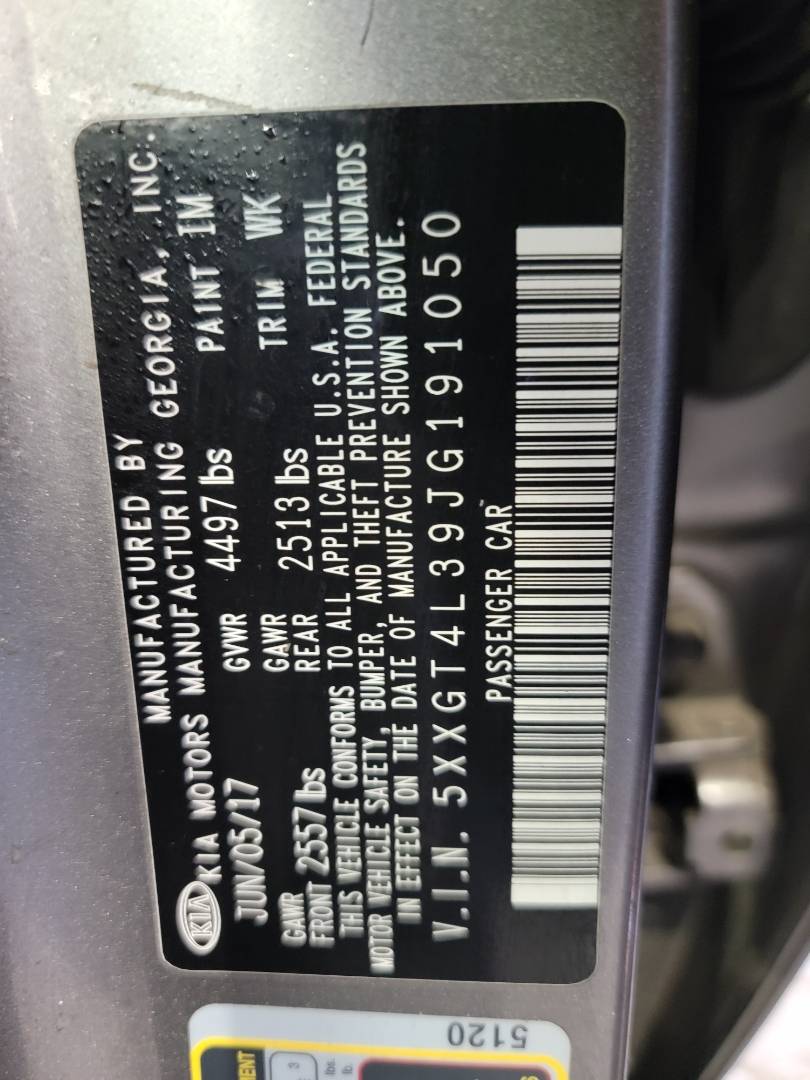 2018 KIA OPTIMA — 134989 Miles — Lot 78861123 — Souq - Marhaba Auctions Used Cars - Image 9