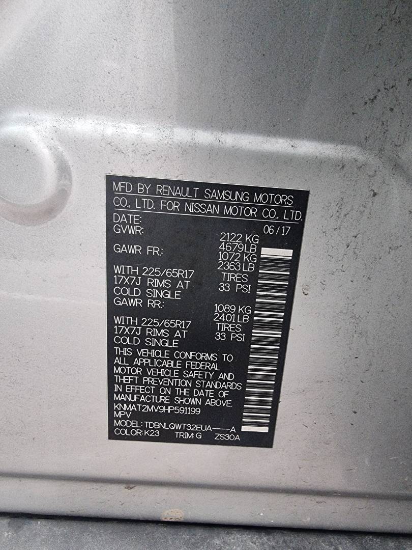 NISSAN ROGUE 2017 - Marhaba Auction Used Cars - Image 8