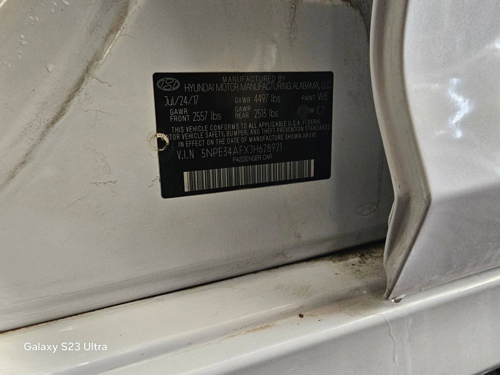 HYUNDAI SONATA 2018 - Marhaba Auction Used Cars - Image 9