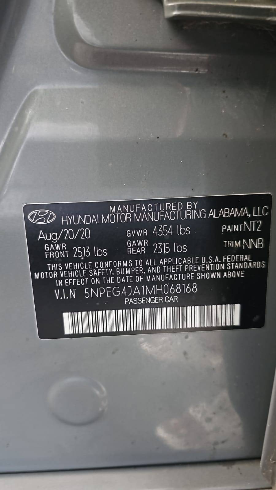 HYUNDAI SONATA 2021 - Marhaba Auction Used Cars - Image 5