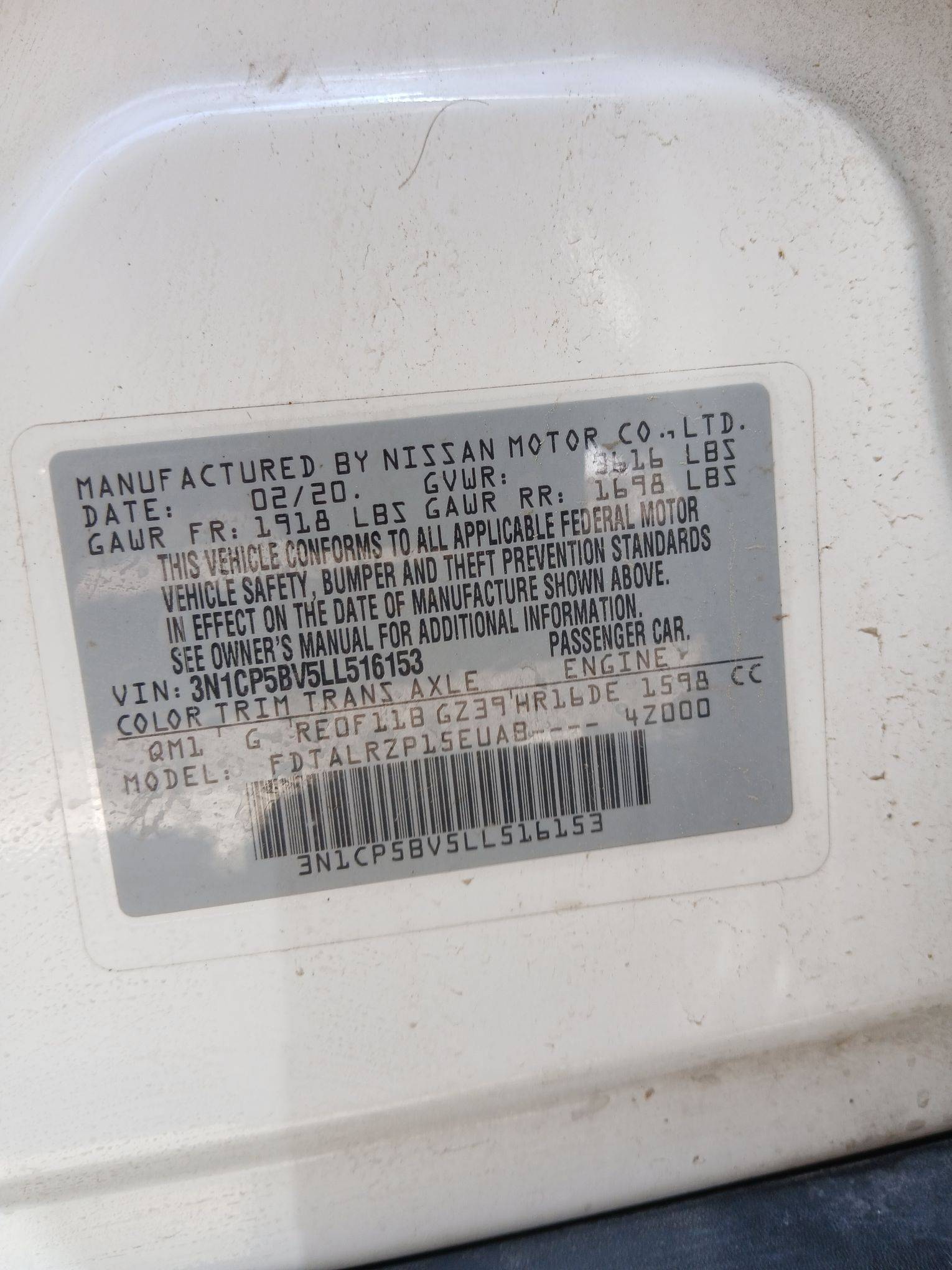 2020 NISSAN KICKS — 115242 Miles — Lot V5LL516153 — Souq - Marhaba Auctions Used Cars - Image 9