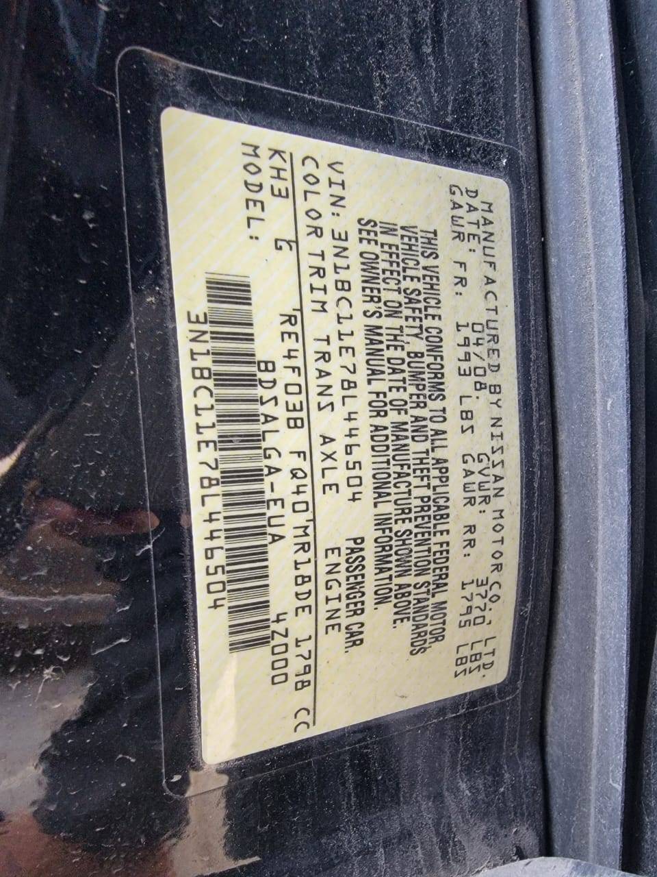 2008 NISSAN VERSA — 128662 Miles — Lot 55663104 — Main - Marhaba Auctions Used Cars - Image 5