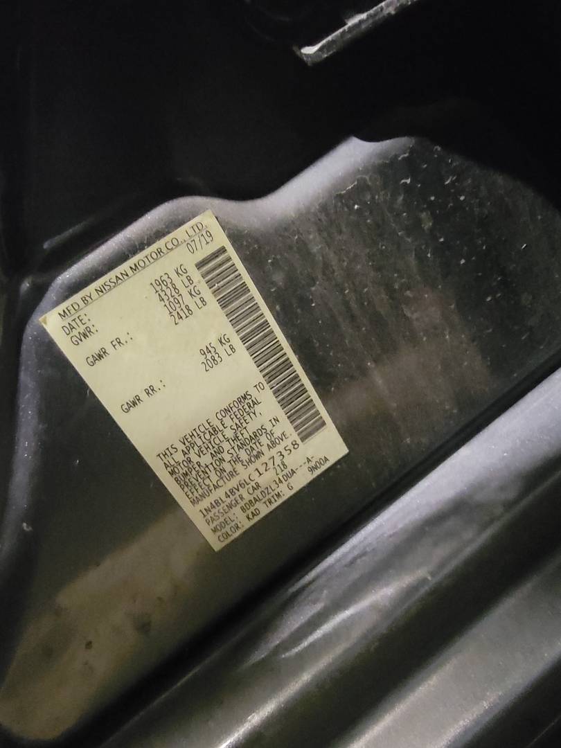2020 NISSAN ALTIMA — 116244 Miles — Lot BV6LC127358 — Main - Marhaba Auctions Used Cars - Image 8