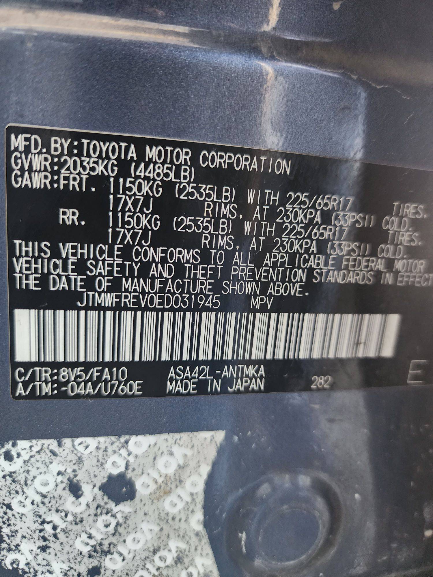2014 TOYOTA RAV4 — 99485 Miles — Lot 68209553 - Marhaba Auctions Used Cars - Image 12