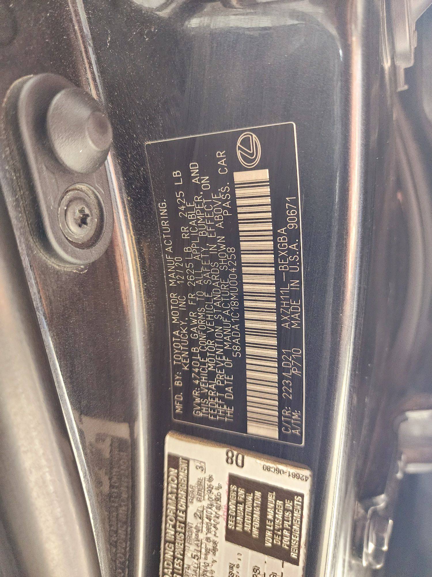 LEXUS ES 300H 2021 - Marhaba Auction Used Cars - Image 10