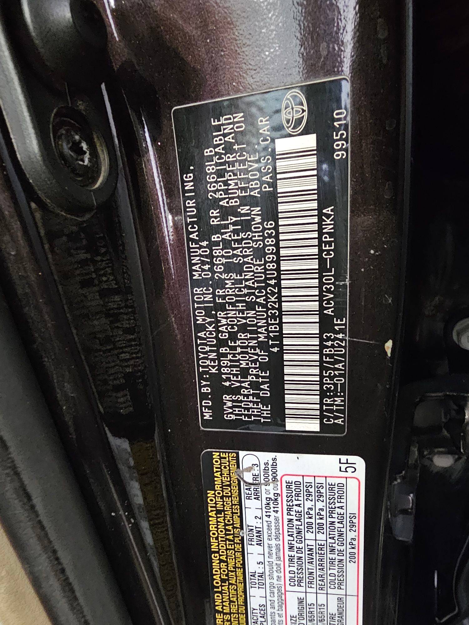 TOYOTA CAMRY 2004 - Marhaba Auction Used Cars - Image 10